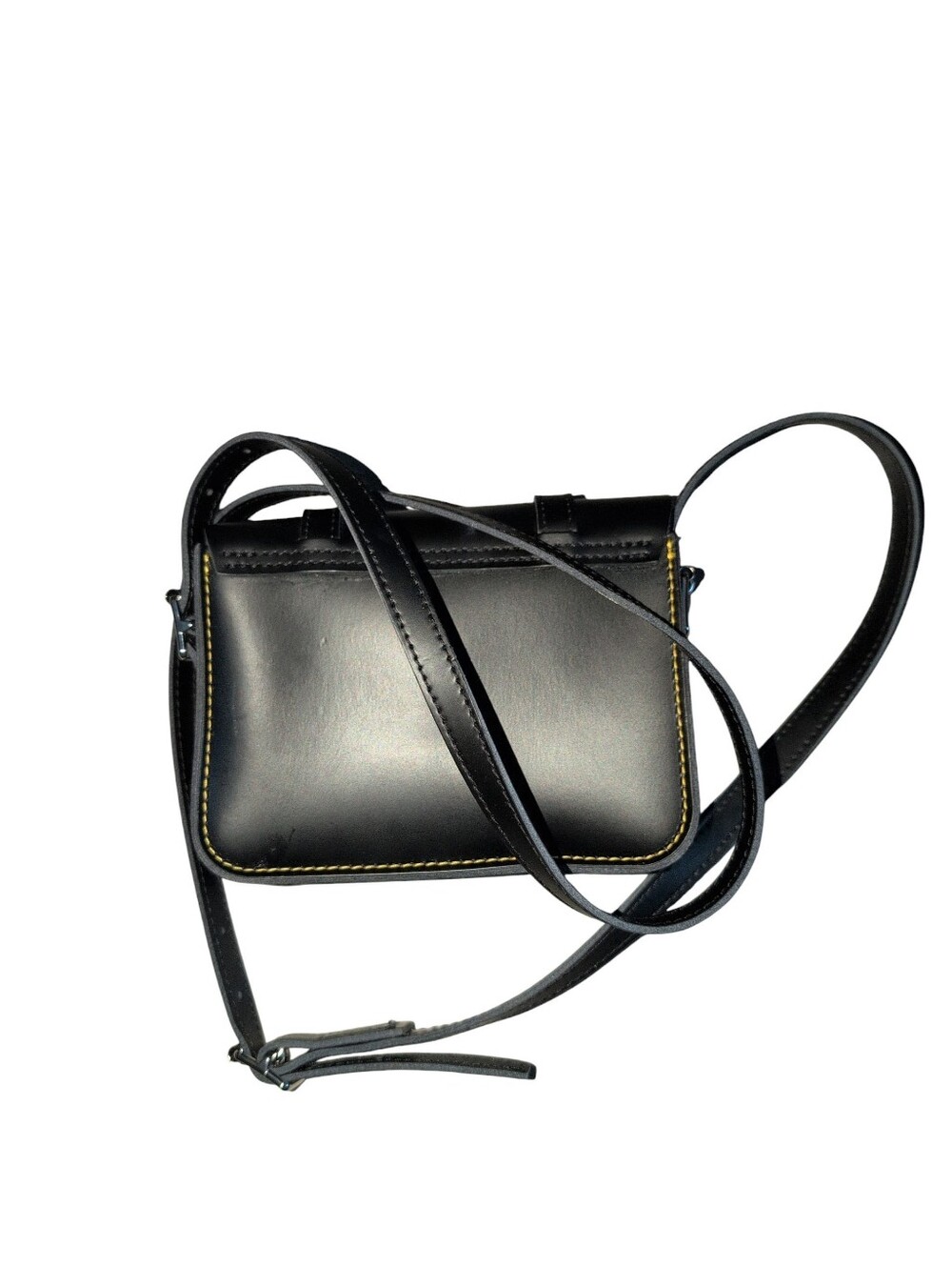 Dr. Martens Black 7 Inch Leather Crossbody Bag - Picture 3 of 3